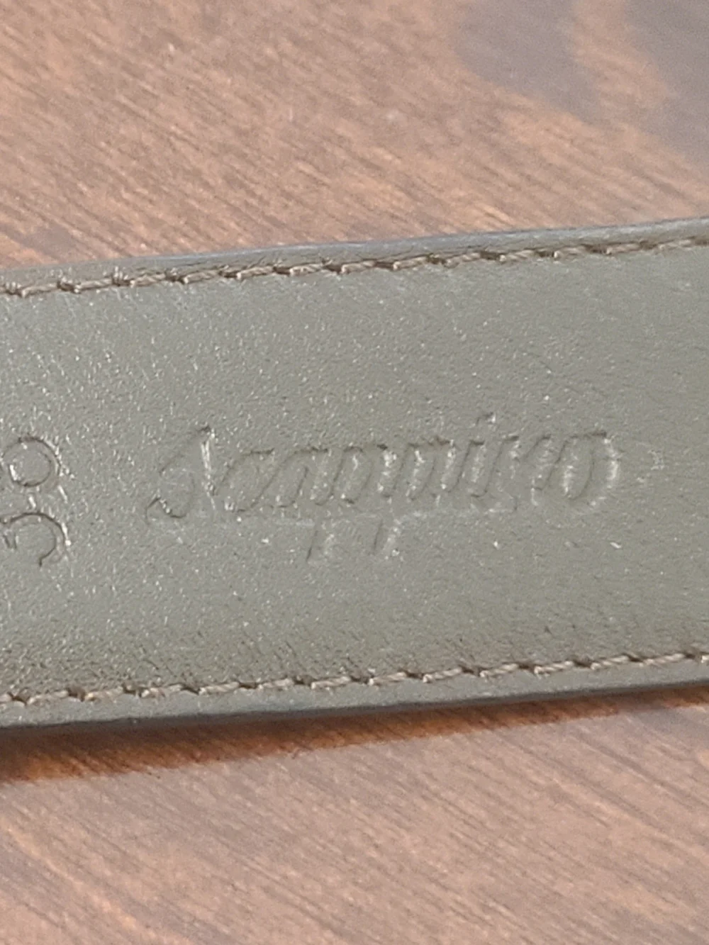 Scappino Men's Black Leather Belt with Silver Buckle Size 38